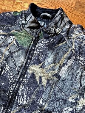 WFS Element Gear Puffer full zip jacket men's Small camo long sleeve pockets